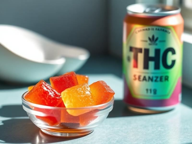 New York live rosin cannabis gummies and a THC seltzer beverage featured at Piffords Inc.