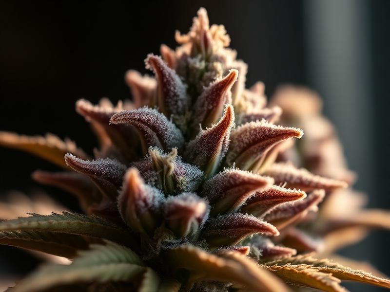 Frosty craft cannabis flower bud from a Hudson Valley farm featured at Piffords Inc. in Peekskill